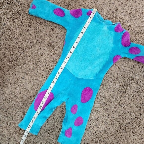 Disney Monsters Inc Sully Furry Fuzzy One Piece Costume NO TAIL/MASK 12-18M - Picture 8 of 9